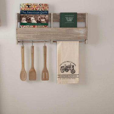Sawyer Mill Charcoal Tractor Muslin Unbleached Natural Tea Towel 19x28 VHC Brands - The Fox Decor
